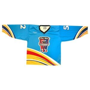 Kobe Hockey Jersey Mens XL Pro-Am Face Off For Alzheimer's Pipehawks Blue 52‎